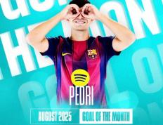 西甲8月最佳进球：佩德里对阵莱万特打入的远射