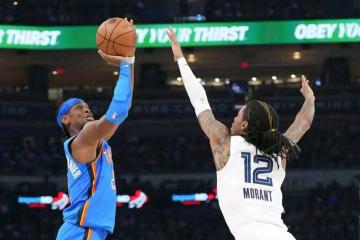 亚历山大全面表现，雷霆队客场大胜孟菲斯灰熊