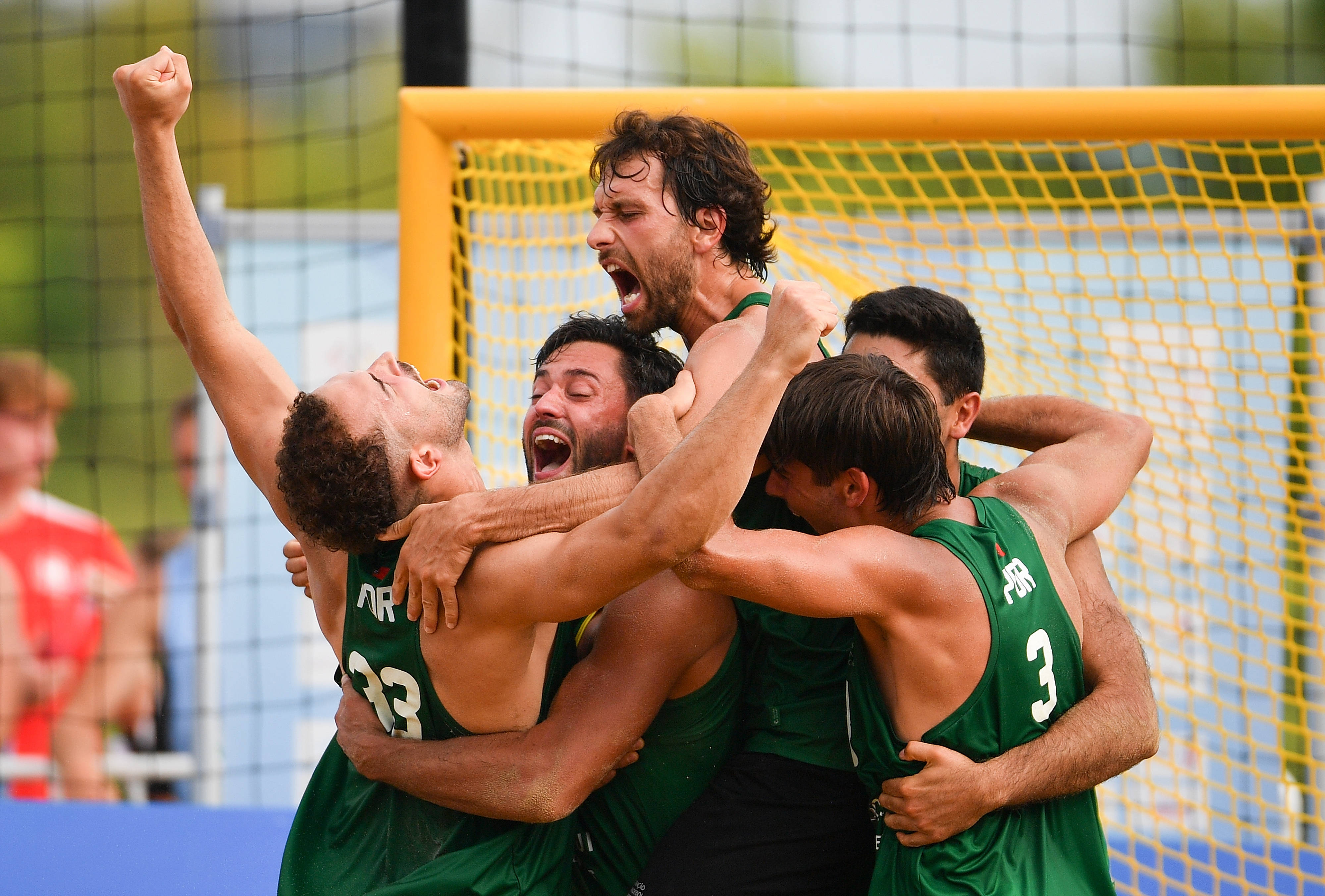 （成都世运会）沙滩手球(qiú)——男子半(bàn)决赛：葡萄牙隊(duì)胜西(xī)班牙隊(duì)