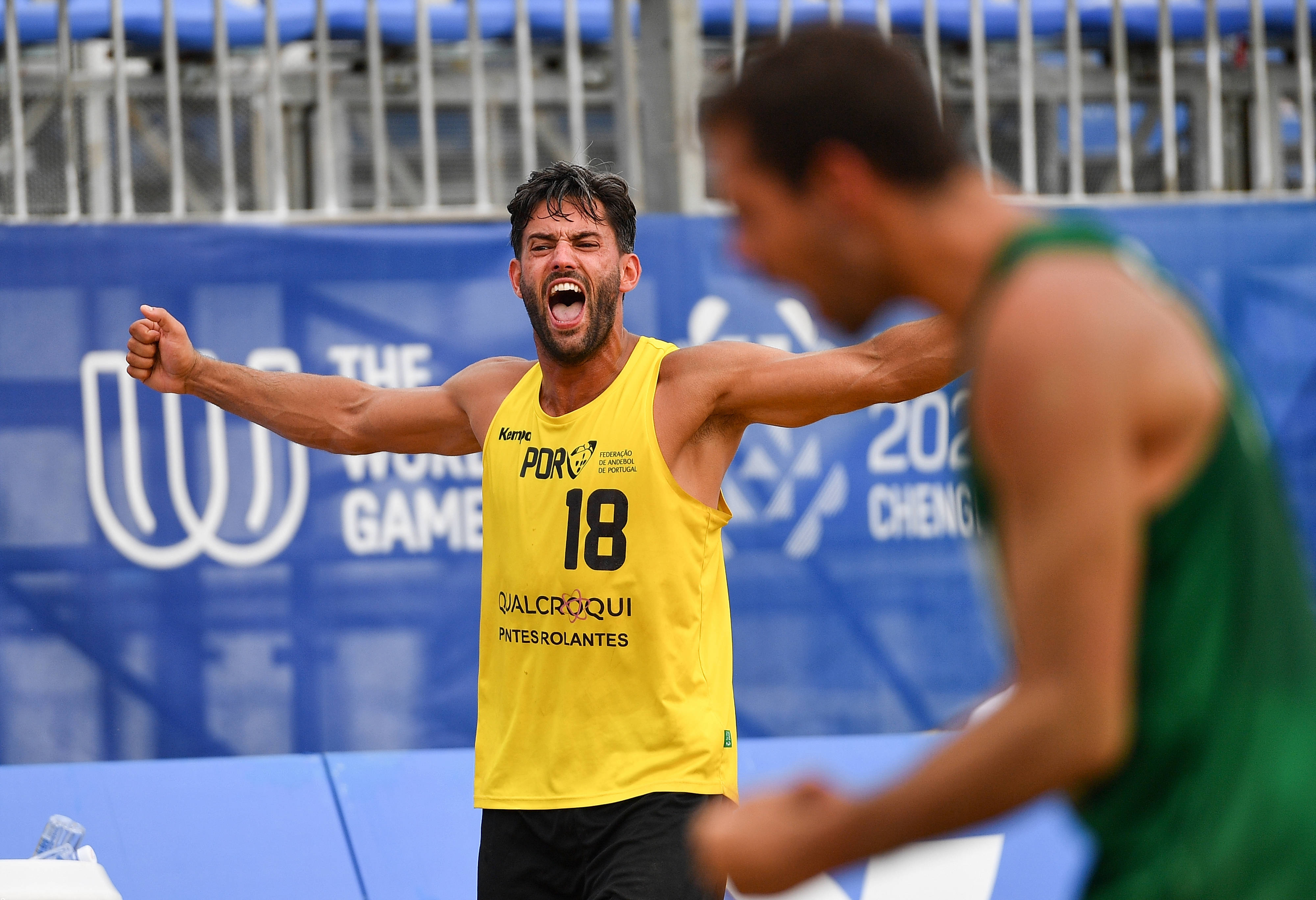 （成都世运会）沙滩手球(qiú)——男子半(bàn)决赛：葡萄牙隊(duì)胜西(xī)班牙隊(duì)