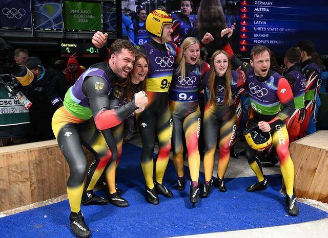 冬奥会｜德國(guó)队获雪橇团体接力冠军
